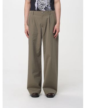 Our Legacy Wide Leg Cotton Blend Trousers - Green