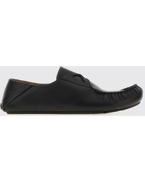 Loewe Rambla Smooth Calfskin Driver Loafers With Round Toe - White