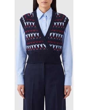 Rabanne Gilet Slim Fit - Blu