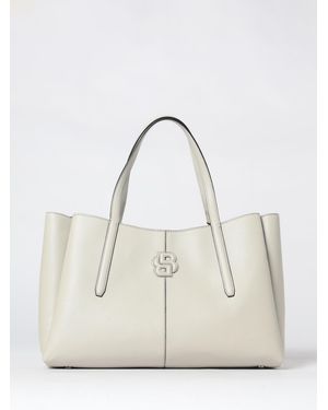 BOSS Bolso De Piel Sintética Granulada - Blanco
