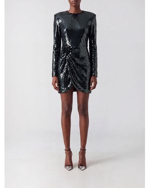 ROTATE BIRGER CHRISTENSEN Sequin-Covered Evening Mini Dress With Waist Knot - Black