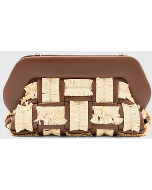 THEMOIRÈ ThemoirÈ Bios Intreccio Vegan Leather Clutch - Brown