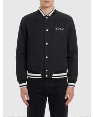 Off-White c/o Virgil Abloh Cotton Varsity Jacket - Blue