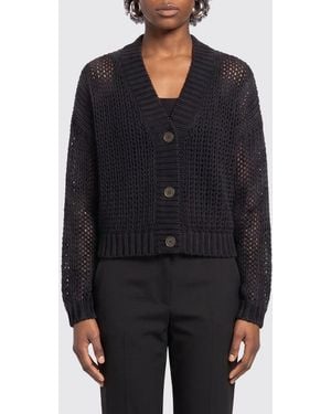 Roberto Collina Cárdigan De Punto De Algodón - Azul