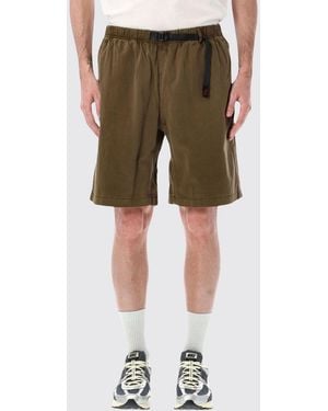 Gramicci Cotton Shorts With Adjustable Elasticated Waistband And Drawstring - Green