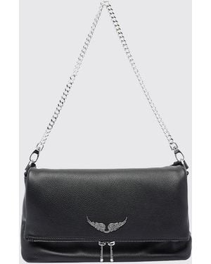 Zadig & Voltaire Zadig &Amp Voltaire Rocky Ii Grained Calf Leather Crossbody Bag - Black