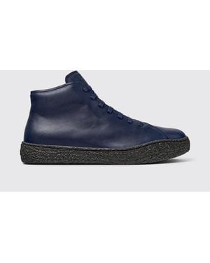 Camper Peu Terreno Leather Ankle Boots - Blue