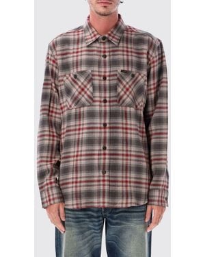 Filson Long-Sleeve Check Flannel Shirt With Buttoned Patch Pockets - Grey