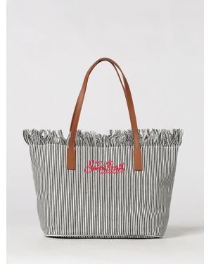 MC2 Saint Barth Cotton Bag With Embroidered Logo - Gray