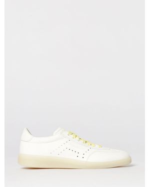 Santoni Oly Pulse Leather Trainers - Natural