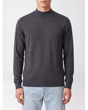 John Smedley Mock Neck Jumper - Blue