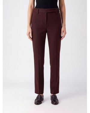 Brunello Cucinelli Pantalones Slim Fit De Algodón Elástico - Rojo