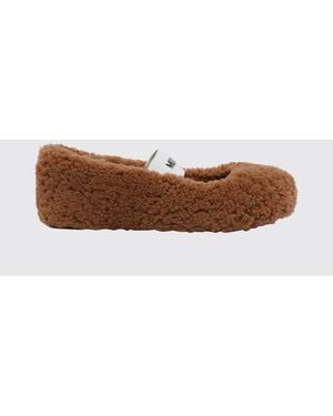 Moon Boot Bianca Shearling Ballerinas - Brown