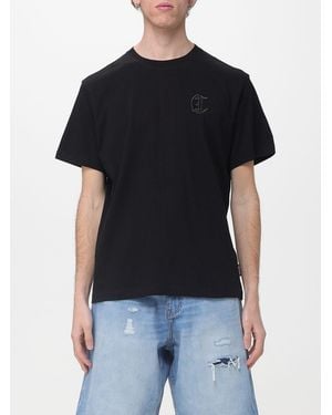Just Cavalli Cotton T-Shirt With Logo - Black