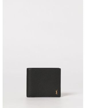 Saint Laurent East/West Tiny Cassandre Wallet - White