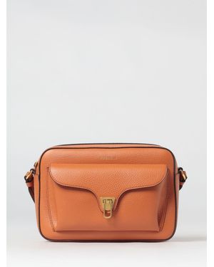 Coccinelle Beat Hammered Leather Bag - Orange