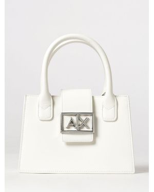 ARMANI EXCHANGE Faux Leather Bag - White