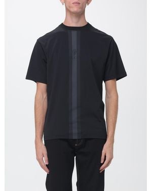 Gucci Striped Cotton T-Shirt With Tone-On-Tone Logo - Black