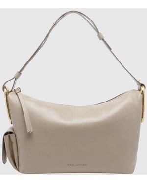 Marc Jacobs Scene Leather Tote Bag With Laminated Double J Logo - Natural