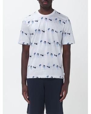Paul Smith Printed Organic Cotton T-Shirt - Blue
