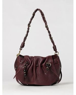 Isabel Marant Sac À Bandoulière Bolton En Cuir D'Agneau Avec Anse Tressée - Violet