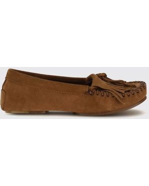 Paris Texas Suede Loafers With Fringes - White