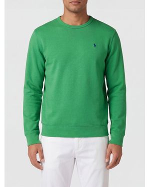 Polo Ralph Lauren Cotton Blend Crewneck Sweatshirt With Logo - Green