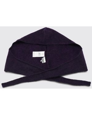 Ganni Beanie Aus Woll- Und Mohairmischung Mit Butterfly-Logo - Blau