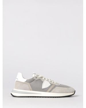 Philippe Model Suede And Mesh Sneakers - White