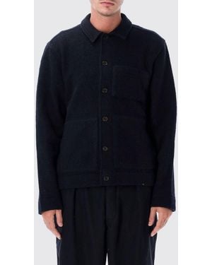 Universal Works Wool-Blend Shirt Jacket With Patch Pockets And Classic Collar - Blue