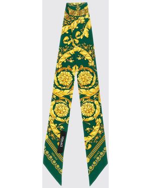 Versace Baroque Printed Silk Bandeau - Green