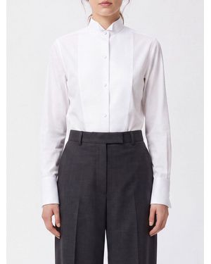 Tom Ford Chemise De Smoking En Coton Avec Plastron Et Col Cassé - Blanc