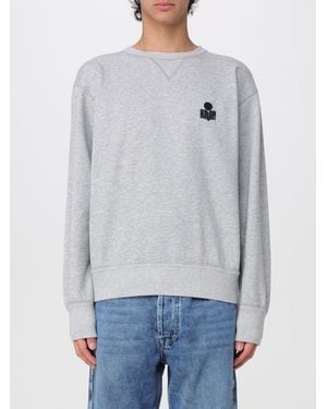 Isabel Marant Cotton Logo Crewneck Sweatshirt - Grey