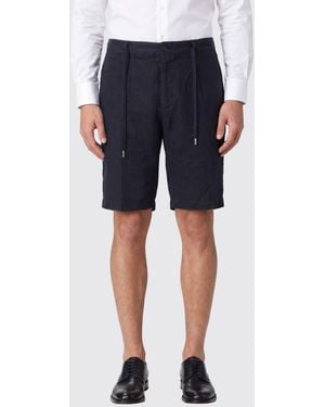 Myths Linen Drawstring Shorts - Blue