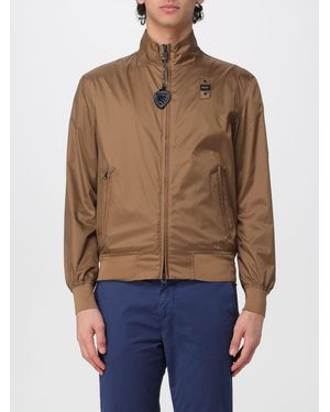 Blauer Polyester Bomber Jacket - Blue