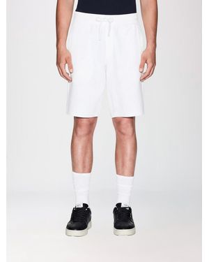 ARMANI EXCHANGE Cotton Blend Jogging Shorts - White