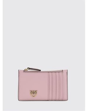 Pinko Leather Credit Card Holder - Pink