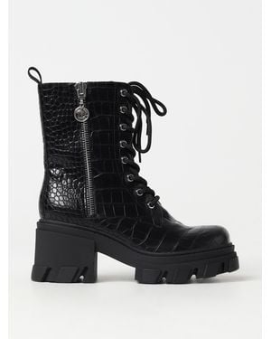 Versace Jeans Couture Flat Ankle Boots - Black