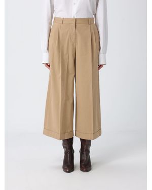 The Row Cropped Cotton And Cashmere Pants - Natural
