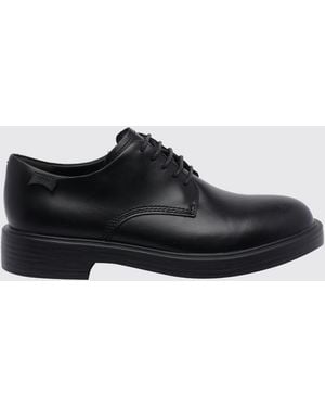 Camper Dean Calfskin Leather Derby Shoes With Lightweight Sole - White
