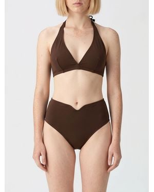 Eres Haut De Bikini En Polyamide Avec Décolleté En V Et Bretelles À Nouer - Marron