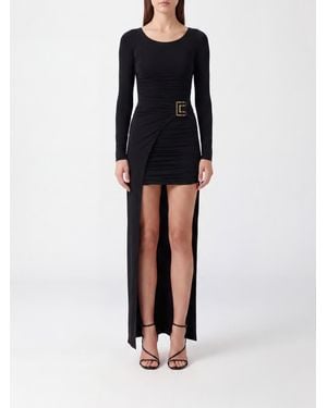 Elisabetta Franchi Long Asymmetrical Sheath Gown - Blue