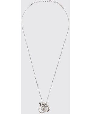 Ferragamo Collar Gargantilla Gancini De Latón Con Cristales Y Strass - Blanco