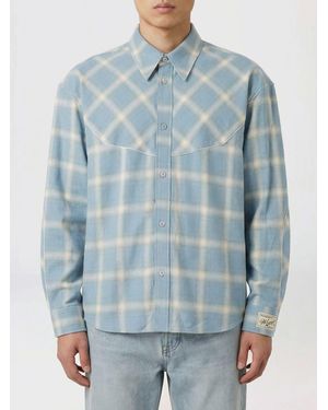 WOOYOUNGMI Rayon Shirt With Check Print - Blue