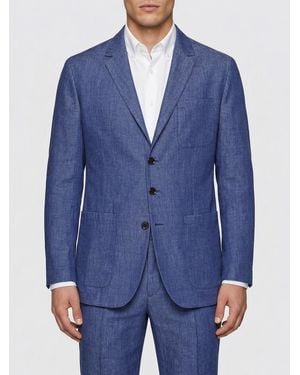 Boglioli Cotton Single Breasted Blazer - Blue