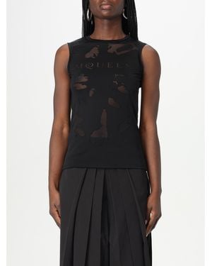 McQueen Top With Distressed Details - Black