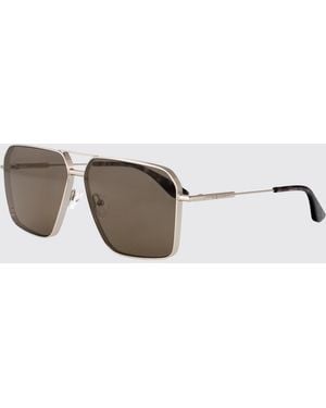 McQueen Am0500S 002 Sunglasses - Metallic
