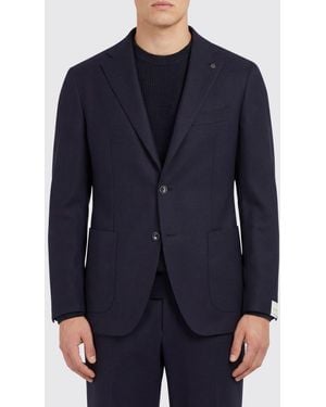 Tagliatore Wool And Cashmere Single-Breasted Blazer - Blue