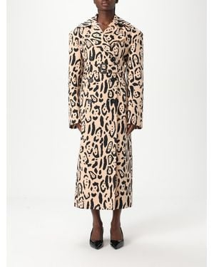 Sportmax Leopard Print Trench Coat - White