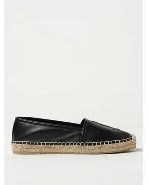 Saint Laurent Espadrilles With Leather Monogram - Black